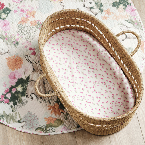 Linen House Kids 3 Piece Bunny Tales Bassinet Fitted Sheet Set