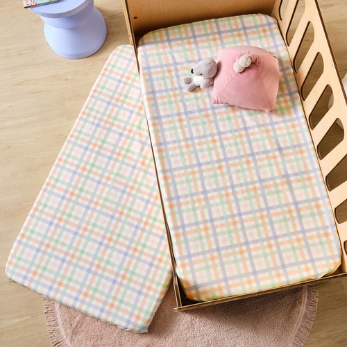 Orange Playground Play Mat Fitted Cot Sheets