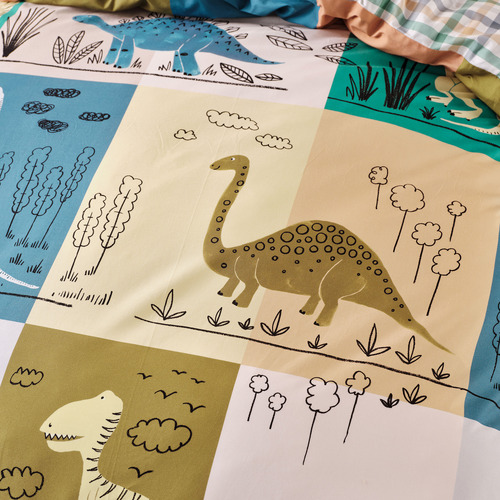 Prehistoric Patchwork Quilt Cover Set