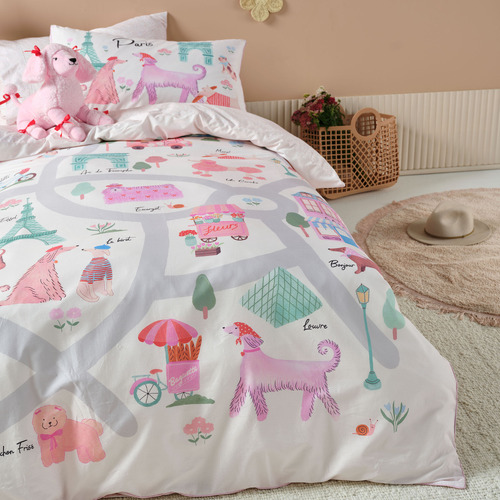 Petite Paris Cotton Percale Quilt Cover Set