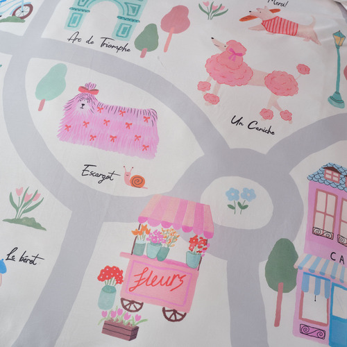 Petite Paris Cotton Percale Quilt Cover Set