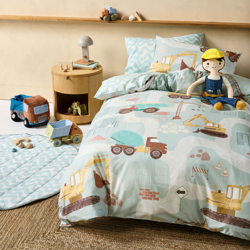 The Big Build Cotton Percale Quilt Cover Set