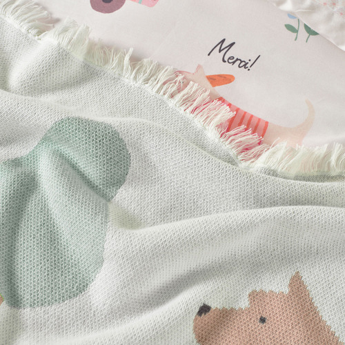 Petite Paris Knitted Cotton Blanket