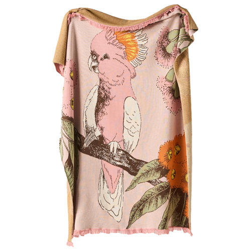 Linen House Greta Galah Cotton Blanket