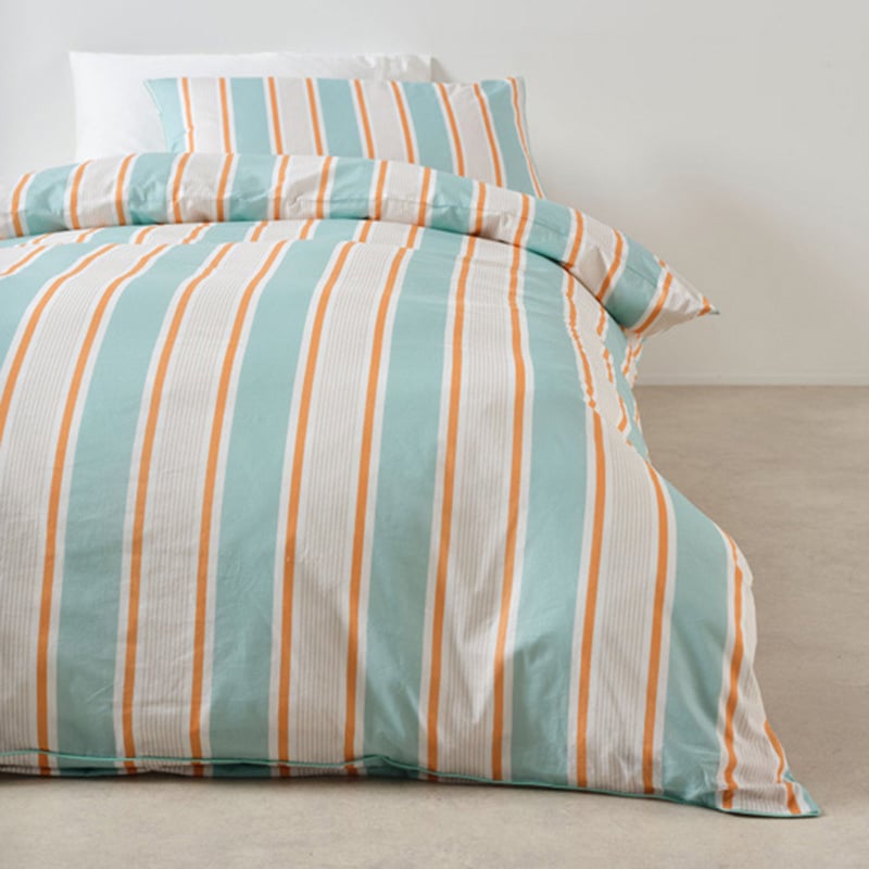 Linen House Kids Blue Sailor Stripe Quilt Cover Set