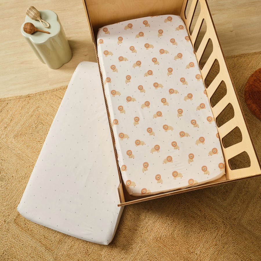 Cat Nap 2 Piece Cot Fitted Sheet Set