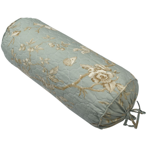 Lyon Teal Cotton Bolster Cushion