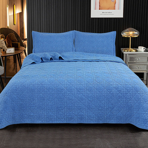 Blue Perennial Cotton Coverlet Set