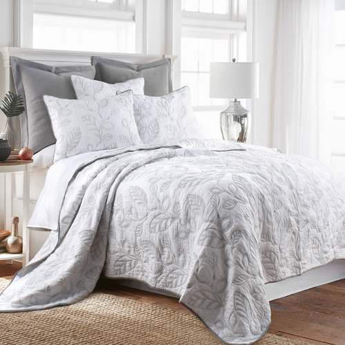 Botanical Leaves Cotton Coverlet Set | Temple & Webster