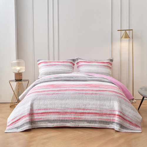 Sky Pink Cortland Cotton Coverlet Set