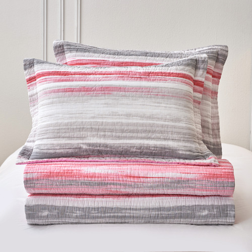 Sky Pink Cortland Cotton Coverlet Set