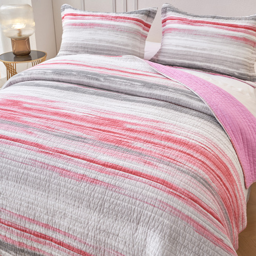 Sky Pink Cortland Cotton Coverlet Set