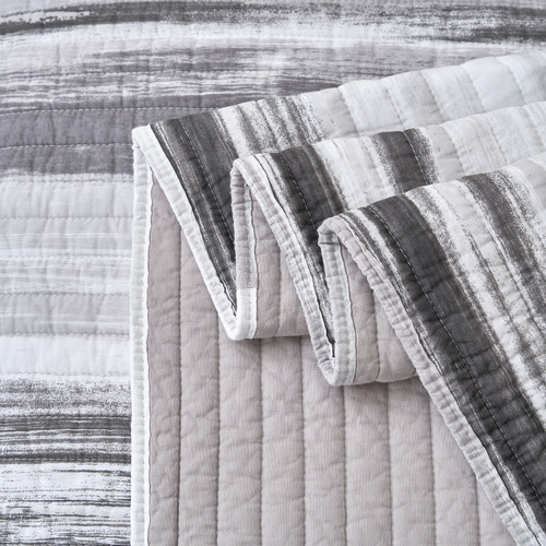 Stormy Grey Cortland Cotton Coverlet Set