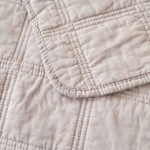 Light Sand Roswell Cotton Coverlet Set