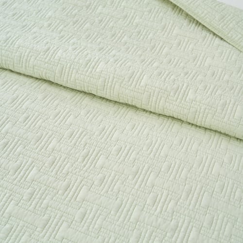 Milky Green Ellis Cotton Coverlet Set