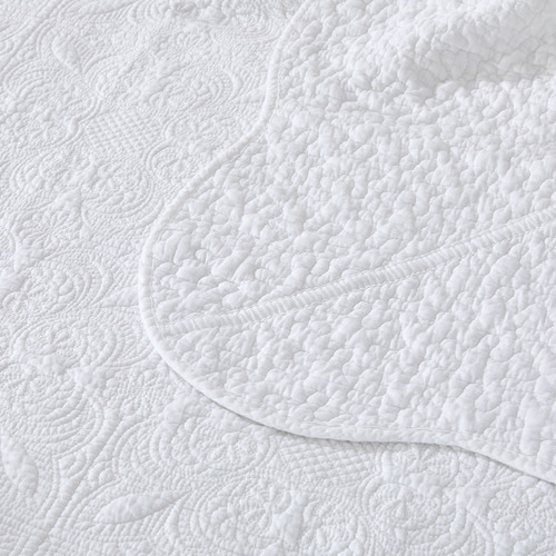 White Cotton Coverlet Set