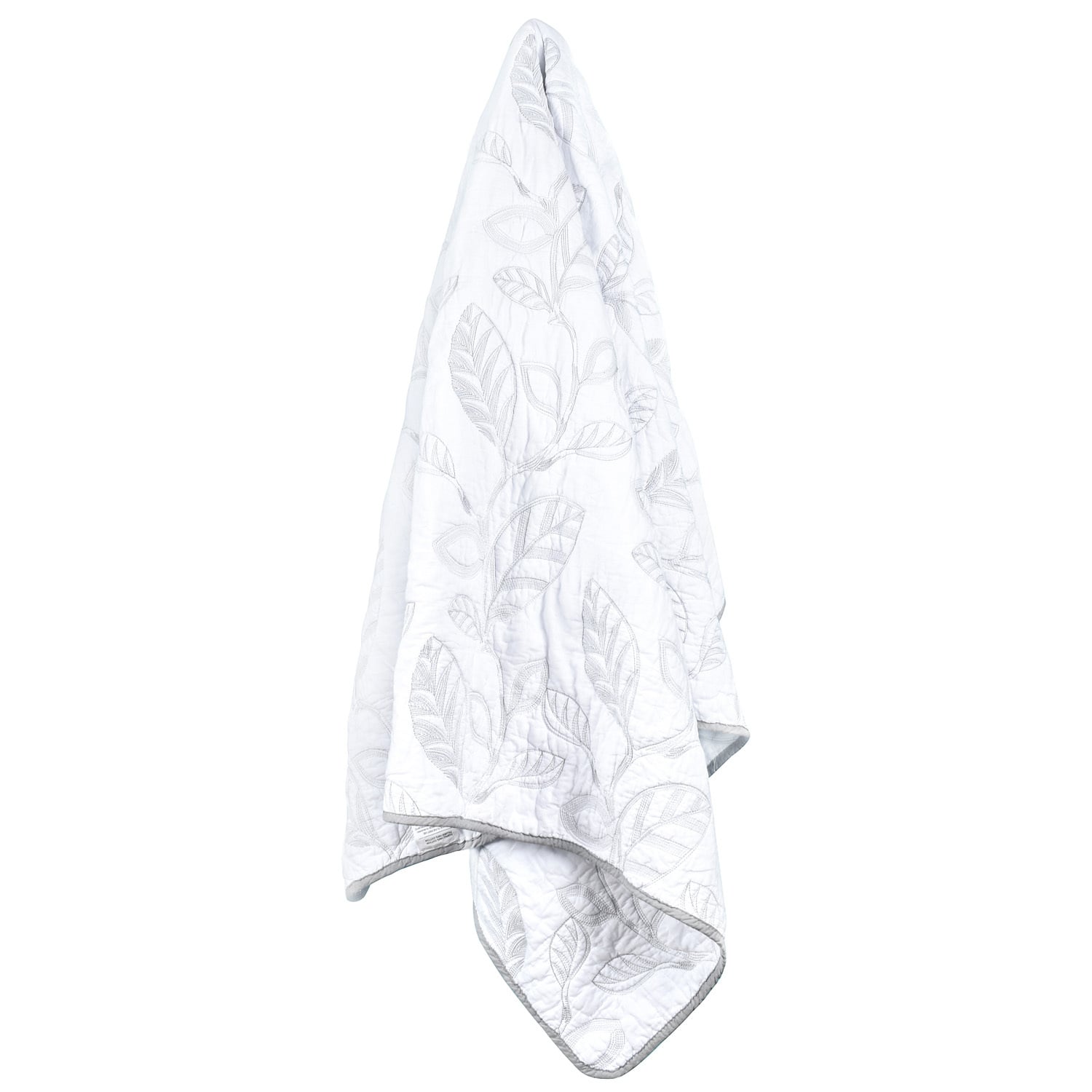 Botanical Leaves Cotton Throw