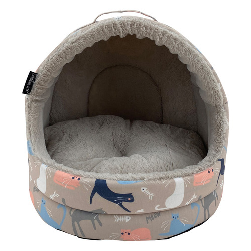 Taupe Catisse Hooded Cat House Cat Bed