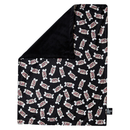 Black Hot Diggety Dog Pet Blanket