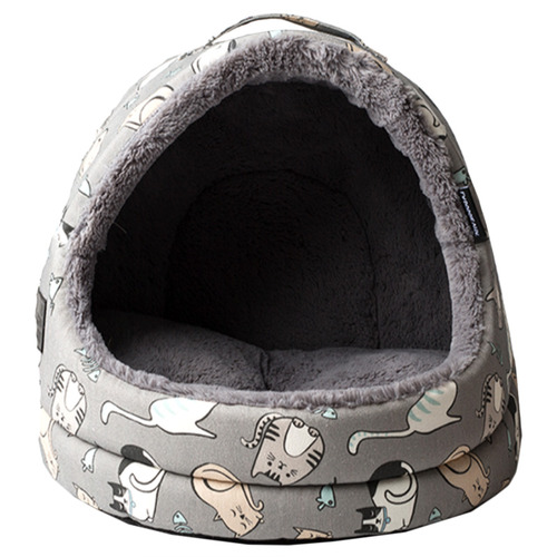 grey kitten bed
