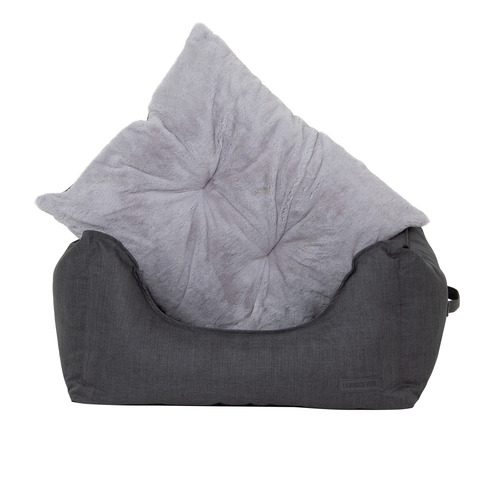 Charcoal Water Resistant Pet Bed Temple & ster