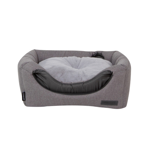 Grey Water Resistant Cube Pet Bed