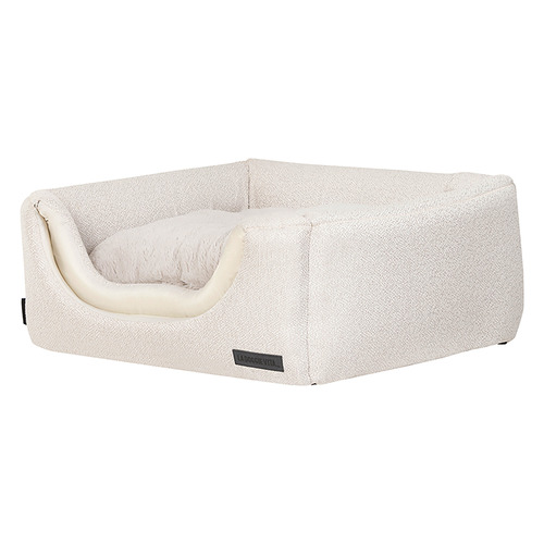 Cream Boucle Cube Pet Bed