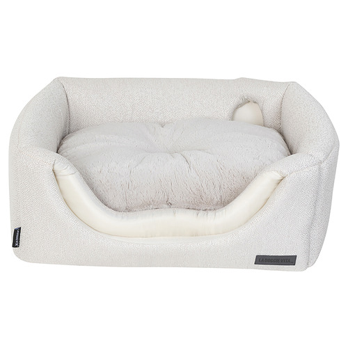 Cream Boucle Cube Pet Bed