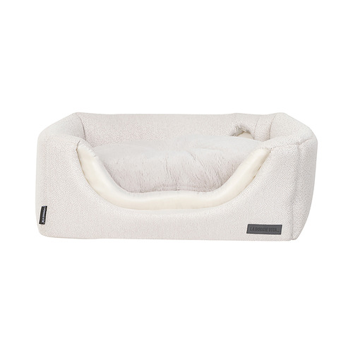 Cream Boucle Cube Pet Bed