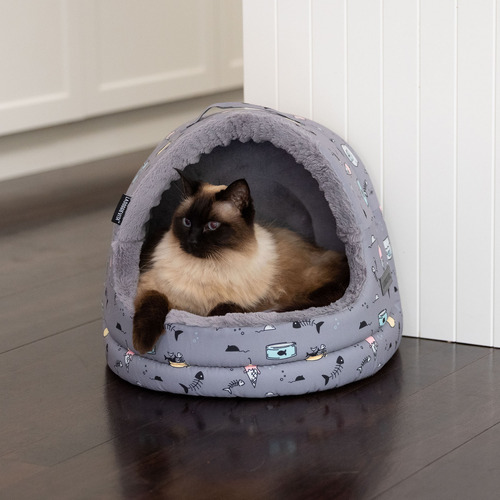 Moggy Treats Hooded Cat Bed