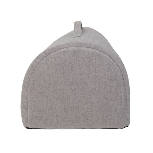 Linen Look Stone Hooded Cat Bed