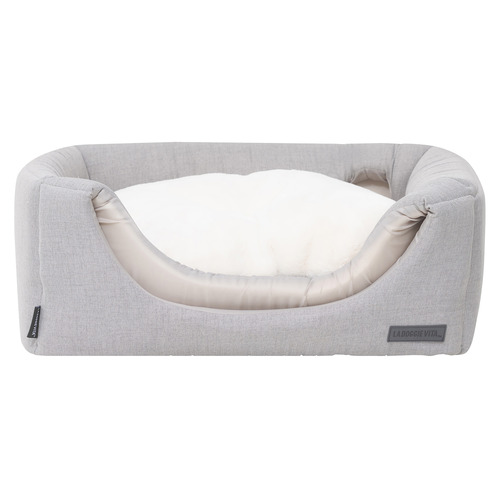 60cm Linen Look Cube Cat Bed