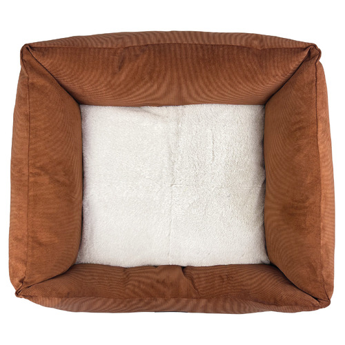 Corduroy Pet Bed with Reversible Cushion