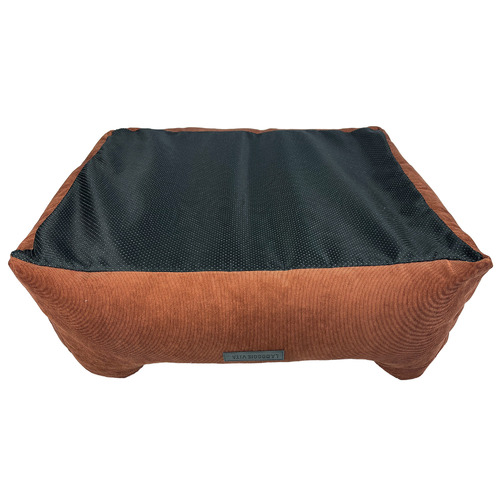 Corduroy Pet Bed with Reversible Cushion