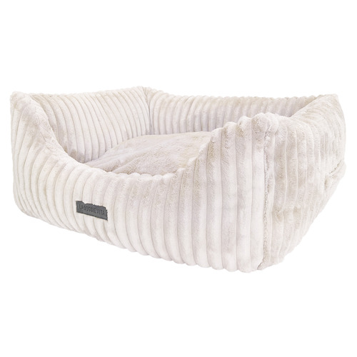 Velour Cord Pet Bed with Removable Cushion