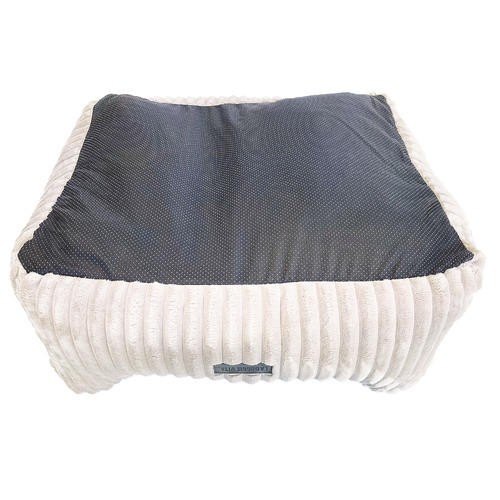 Velour Cord Pet Bed with Removable Cushion
