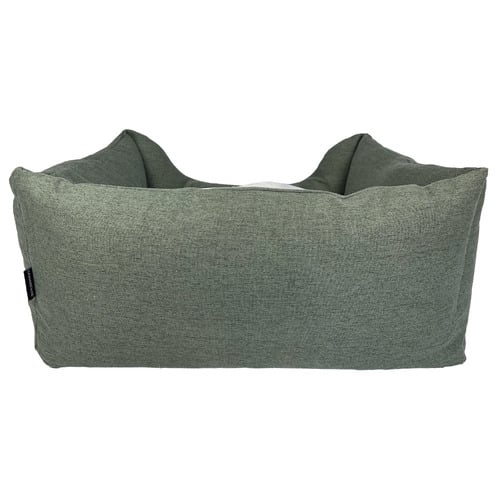 Linen-Look Pet Bed with Reversible Cushion