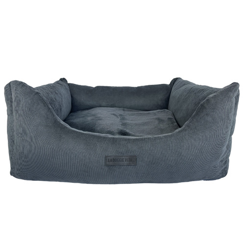 Corduroy Pet Bed with Reversible Cushion