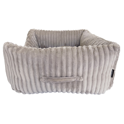 Velour Cord Pet Bed with Removable Cushion