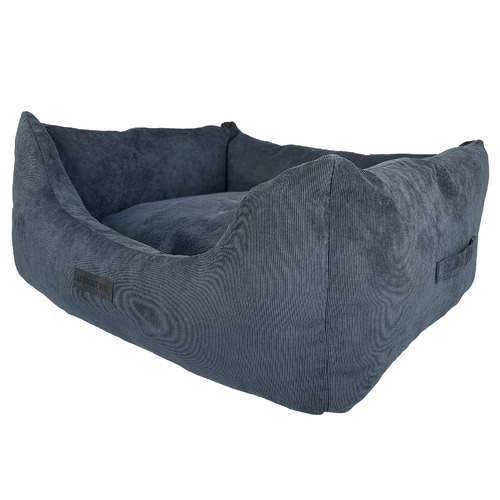 Corduroy Pet Bed with Reversible Cushion
