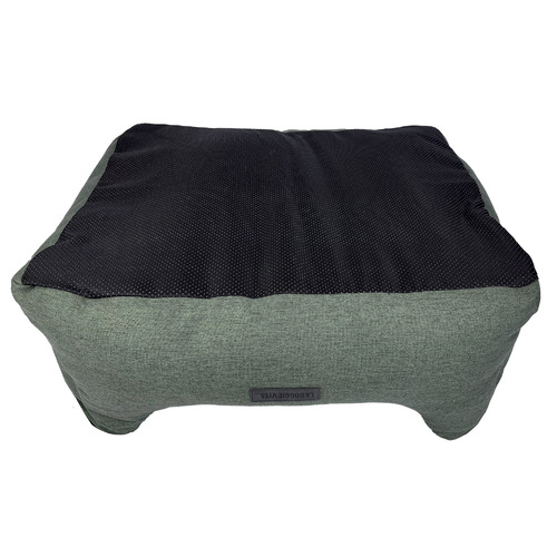 Linen-Look Pet Bed with Reversible Cushion