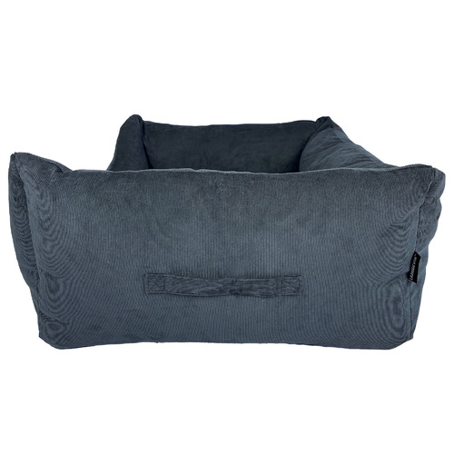 Corduroy Pet Bed with Reversible Cushion