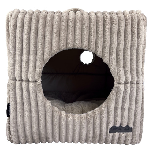 Cube Velour Cord Mousse Cat Bed