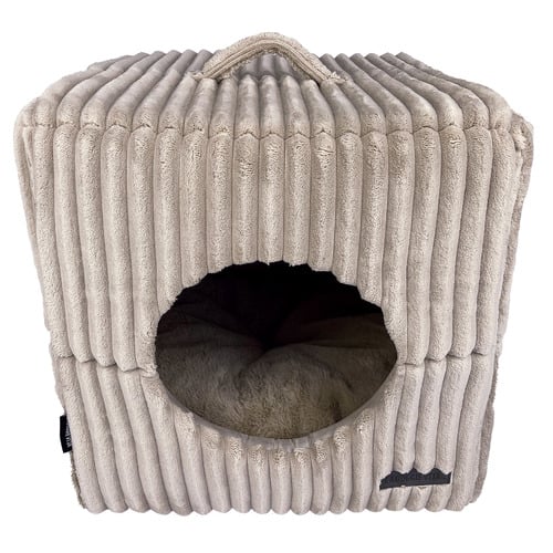 Cube Velour Cord Mousse Cat Bed