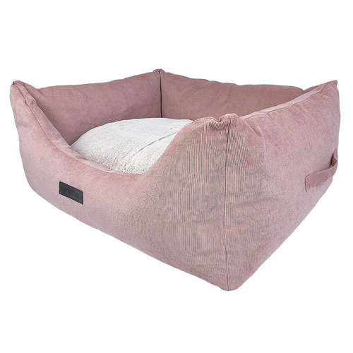 Corduroy Pet Bed with Reversible Cushion