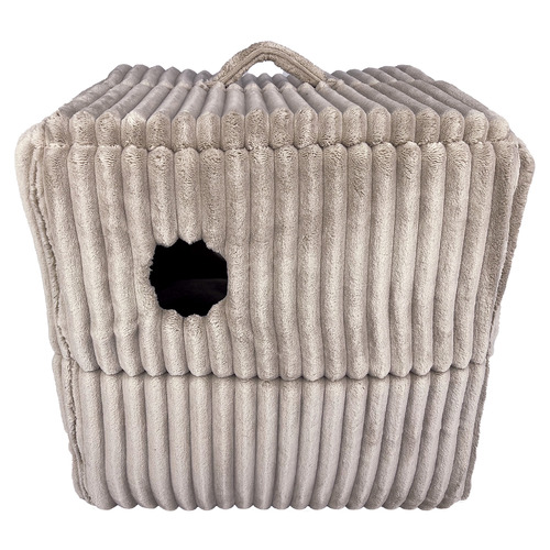 Cube Velour Cord Mousse Cat Bed