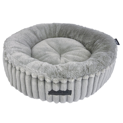 Donut Velour Cord Cat Bed