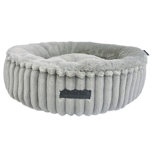 Donut Velour Cord Cat Bed