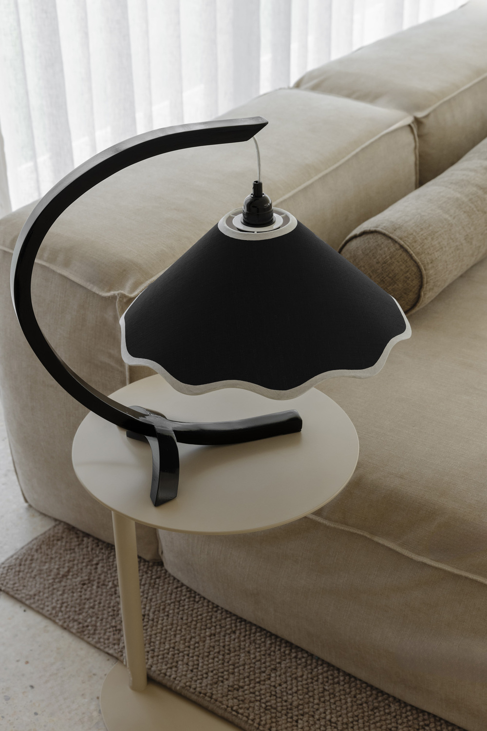 Kira Rubberwood Table Lamp