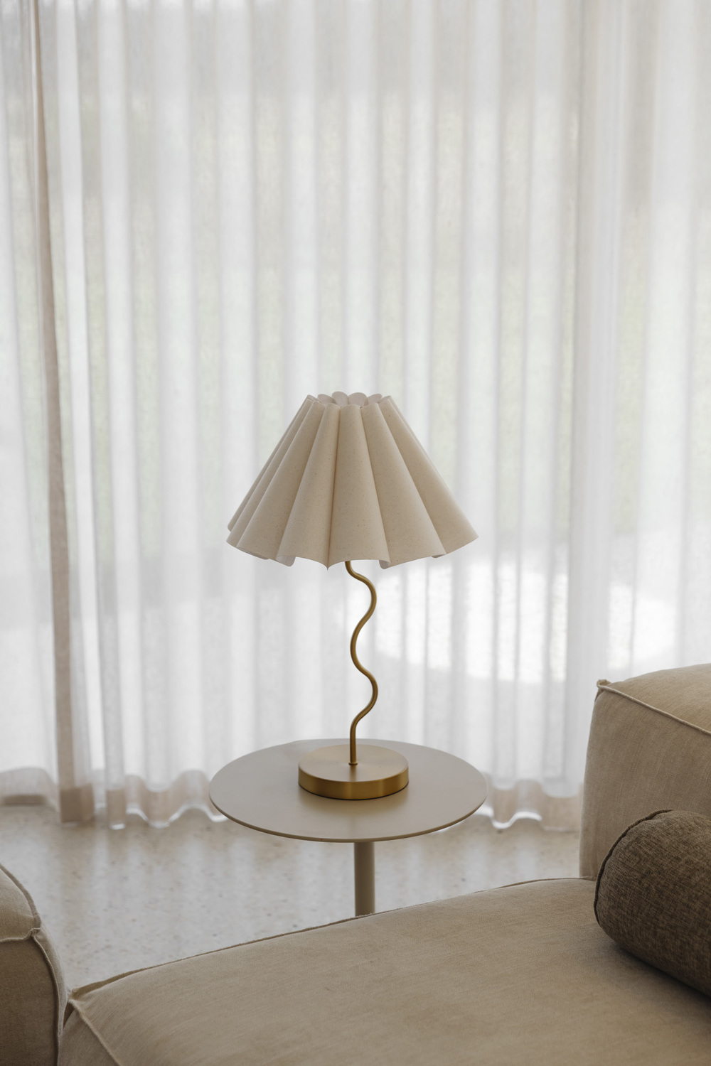 Cora Iron & Linen Table Lamp